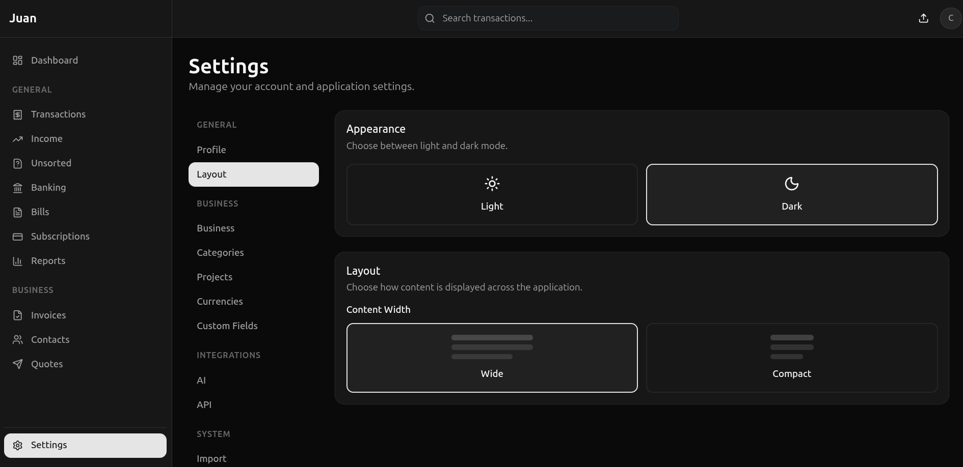 Settings — configure your business your way